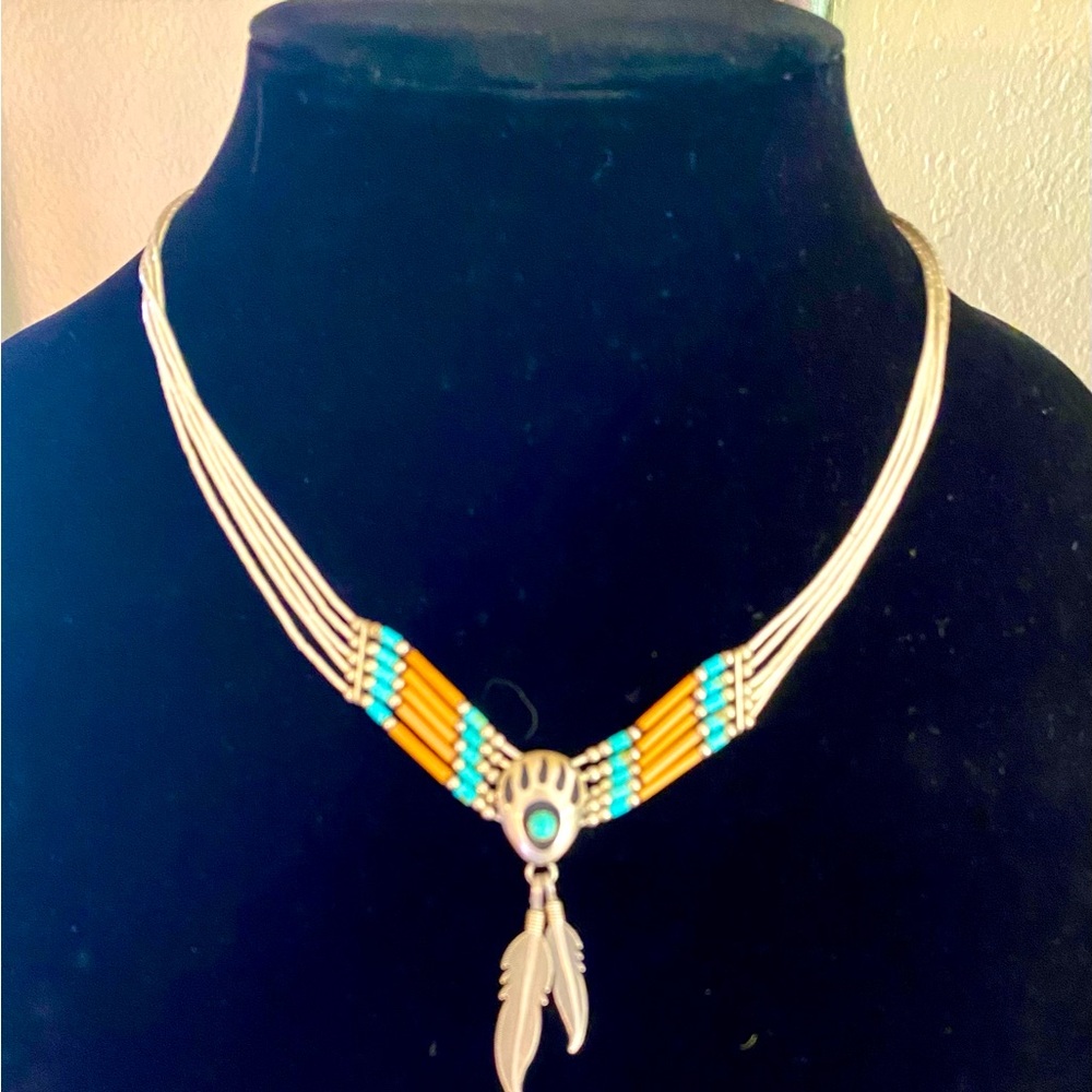 Carolyn Pollack Liquid Silver Bear Paw Necklace